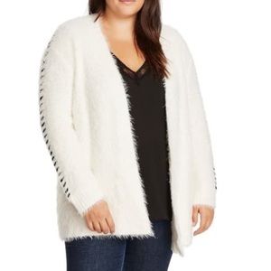 1. State Whipstitch Trim Open Front Cardigan Sweater Plus Size 2X